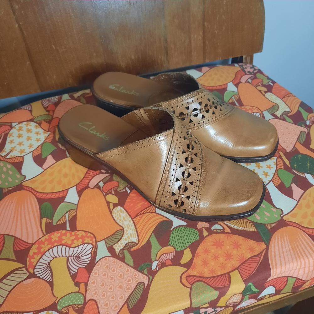 Clarks Women's 'Karina' Leather Slip-On Clogs